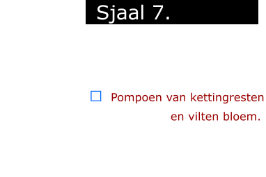 ￼  Pompoen van kettingresten                     en vilten bloem.               Sjaal 7.